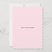 名誉の女主人 | スクリプトスタイルのカスタムウェディング 招待状 (裏面)