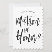 名誉の女主人 | スクリプトスタイルのカスタムウェディング 招待状 (正面)