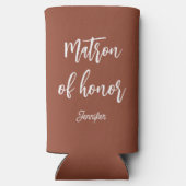 名誉の女主人 テラコッタ ブラウン 結婚式 スリム缶クーラー (裏面)