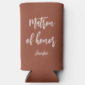 名誉の女主人 テラコッタ ブラウン 結婚式 スリム缶クーラー (正面)