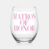 名誉の女主人 ピンク モダン エレガント オーダーメイド ステムなしワイングラス (正面)