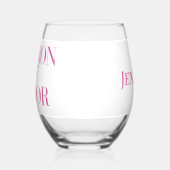 名誉の女主人 ピンク モダン エレガント オーダーメイド ステムなしワイングラス (左)