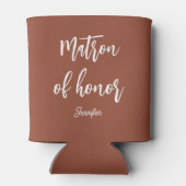 名誉の女主人 ブラウン ホワイト ウェディング 缶クーラー (裏面)