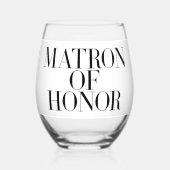 名誉の女主人 ブラック モダン エレガント オーダーメイド ステムなしワイングラス (正面)