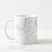 名誉の女主人/大理石+偽金ロマンチックスクリプト コーヒーマグカップ (左)