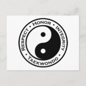 名誉の完全性を尊重テコンドー ポストカード (正面)
