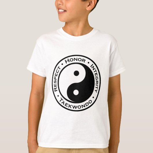名誉の完全性を尊重テコンドー Tシャツ (正面)