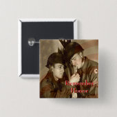 -名誉の復員軍人の日WWIIボタンを覚えて下さい 缶バッジ (正面&裏面)