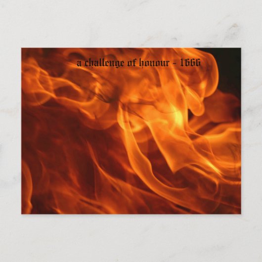 名誉の挑戦 – 1666年 ポストカード (正面)