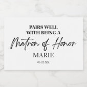 名誉の提案と上手に組み合わせる スパークリングワインラベル (シングルラベル)