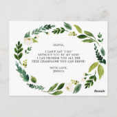 名誉の提案カードのホワイトローズマトロン ポストカード (裏面)