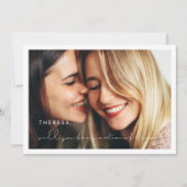 名誉の提案カードのミニマルなマトロン 招待状 (正面)