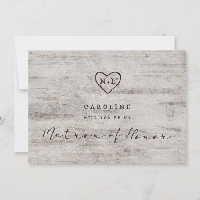 名誉の提案カードの彫り込みSweethearts Matron (正面)