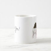 名誉の暗い波の花嫁のBrのパンMありがとう コーヒーマグカップ (中央)