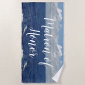 名誉の海洋波のビーチタオルの婦人 ビーチタオル (正面)