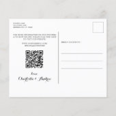 名誉の犬の結婚式を保存する日付QRコード招待状 (裏面)