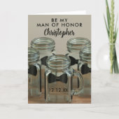 名誉の男の依頼状 結婚式の提案カード 招待状 (正面)