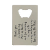 名誉の男性サンクレジットカードボトルオープナー クレジットカード栓抜き (裏面)