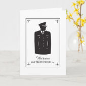 名誉の私たち落ちたのヒーロー警察の制服白黒 カード (黄色い花)