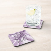 名誉の詩-薄紫の絹のデザインの女中 コースター (右側)