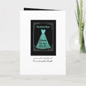 名誉の青緑のガウンの教母の婦人 招待状 (裏面)