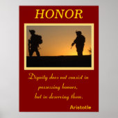 名誉は軍隊の高貴な勇気の中で生きる ポスター (正面)