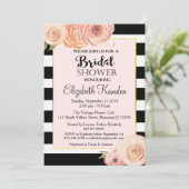 名誉を与えることを用いるヴィンテージの花のブライダルシャワーの招待 招待状 (スタンド正面)