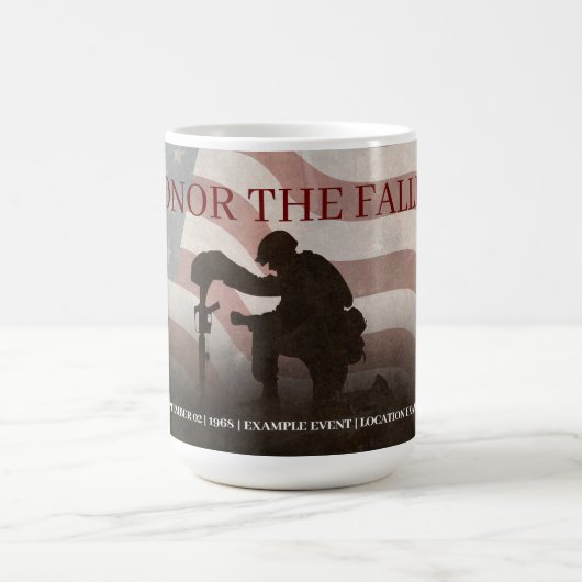 名誉を与え落ちたる コーヒーマグカップ (中央)