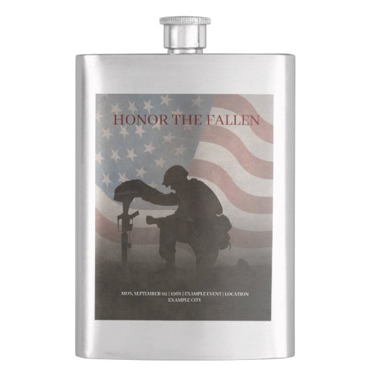 名誉を与え落ちたる フラスク (正面)