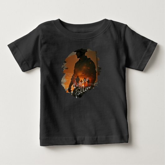 名誉を守落ちたる – 彼らの犠牲を忘れない ベビーTシャツ (正面)