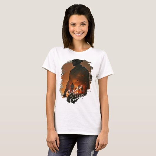 名誉を守落ちたる – 彼らの犠牲を忘れない Tシャツ (正面フル)