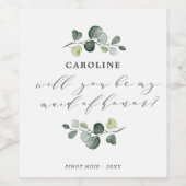 名誉エレガント提案で作られたユーカリの緑 ワインラベル (シングルラベル)