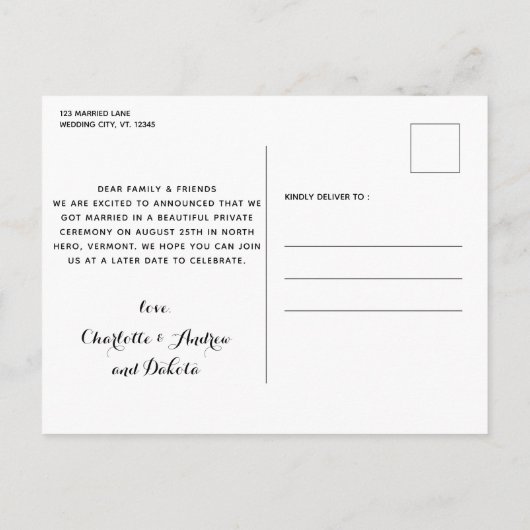 名誉カスタム的駆け落ち行為の写真コラージュ犬 案内ポストカード (裏面)