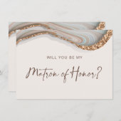 名誉カードのアゲートストーン大理石マトロン サンキューカード (正面/裏面)