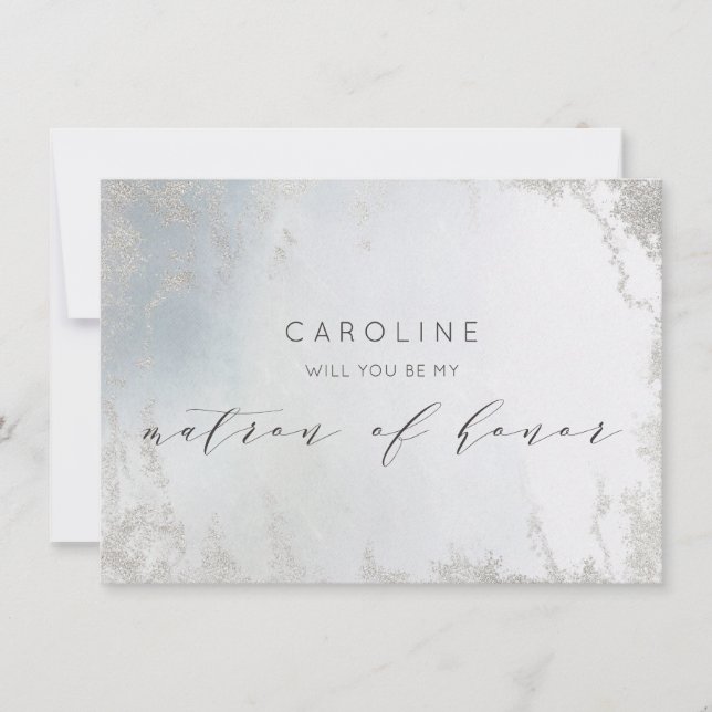 名誉グラデーション提案カードの埃っぽいブルーマトロン (正面)