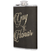 名誉ゲイバー |ブライダルパーティキープサケ金ゴールド フラスク (左)
