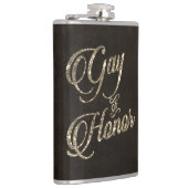 名誉ゲイバー |ブライダルパーティキープサケ金ゴールド フラスク (右)