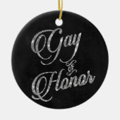 名誉ゲイ |シルバーブライダルパーティカスタムキープサケ セラミックオーナメント (正面)