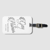 名誉ゲイ |シルバーブライダルパーティカスタムキープサケ ラゲッジタグ (正面横)