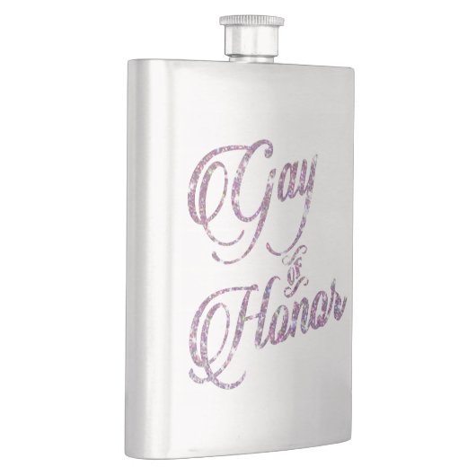 名誉ゲイ | ブルーピンクグラデーションパープルキープサケ フラスク (右)