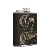 名誉ゲイ |金ゴールドカスタムブライダルパーティ フラスク (右)