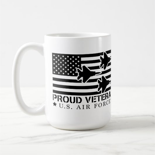 名誉サービス:米空軍退役軍人 コーヒーマグカップ (左)