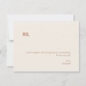 名誉シンプル提案のダスティテラコッタマトロン ノートカード (裏面)