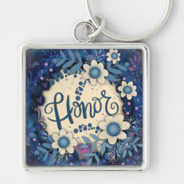 名誉ハート感動的フローラブかわいらしルー キーホルダー