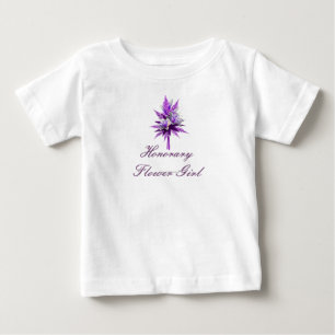 「名誉フラワーガール」パープルリリー花束(a) ベビーTシャツ