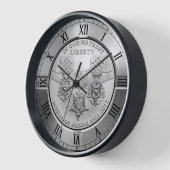 名誉メダル記念シルバードル～ * ～ 壁時計 (傾斜)