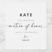 名誉モダン提案のミニマリストのシックなマトロン ワインラベル (シングルラベル)