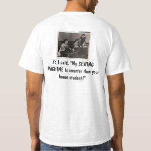 名誉学生のTシャツより頭が切れるなミシン Tシャツ