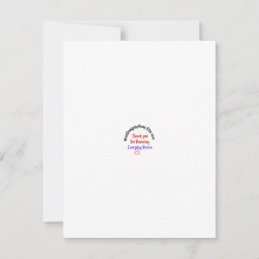 名誉感謝してい医と感謝カード サンキューカード (裏面)