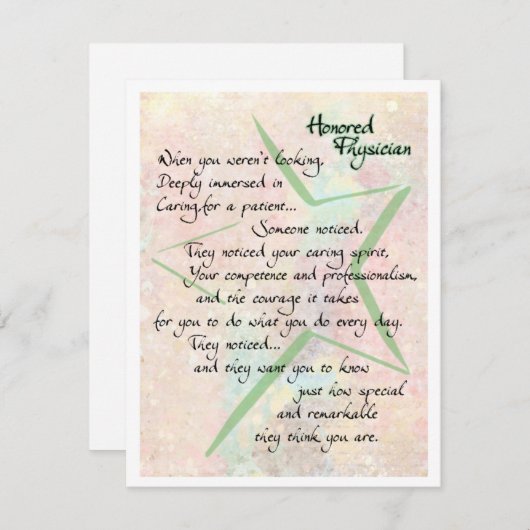 名誉感謝してい医と感謝カード サンキューカード (正面/裏面)